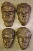 4 off Full Size Face model castings (Bronze).